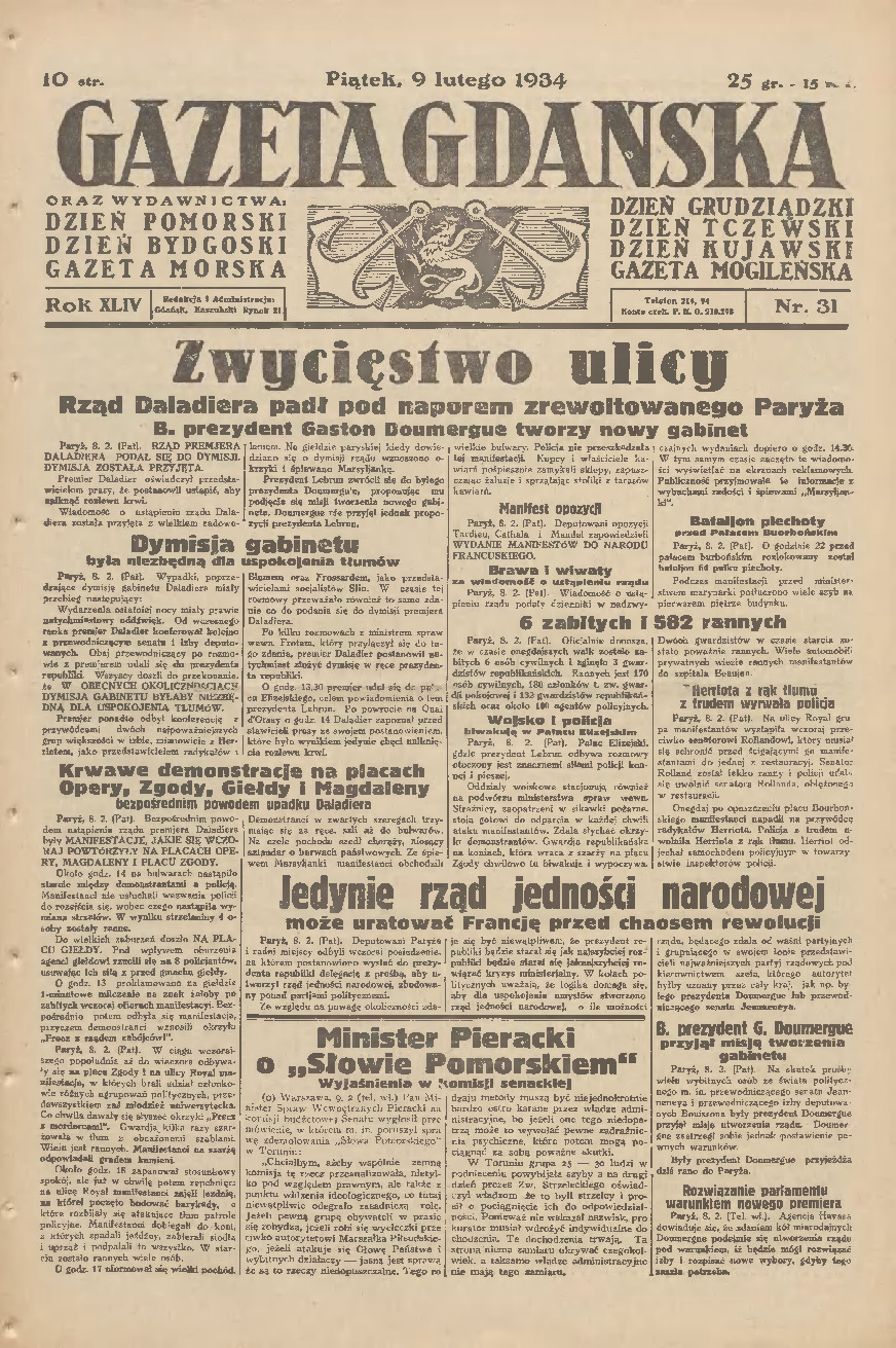 Gazeta Gdańska 1934-31