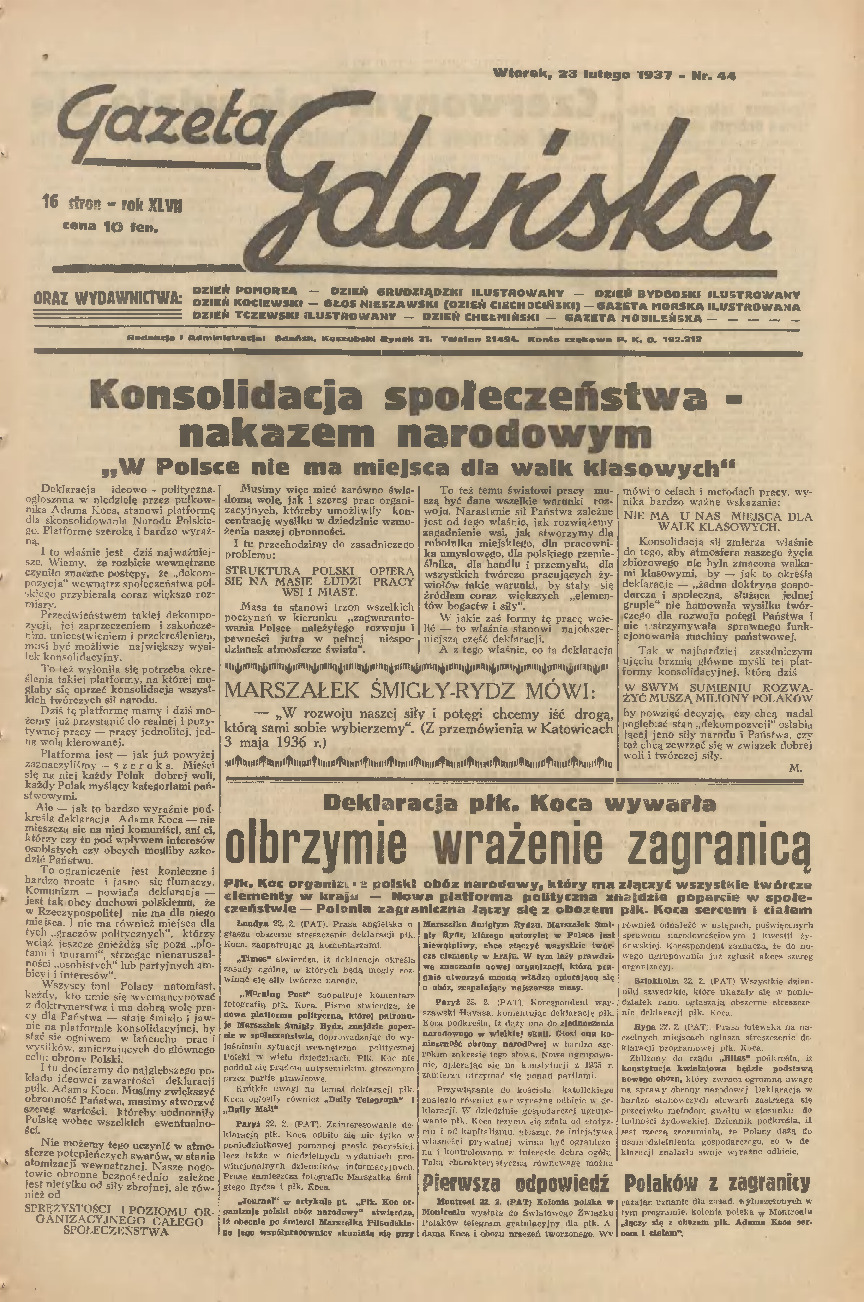 Gazeta Gdańska 1937-44